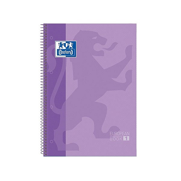 Cuaderno Oxford Espiral A4 Tapa Extradura 80h 90gr Violeta