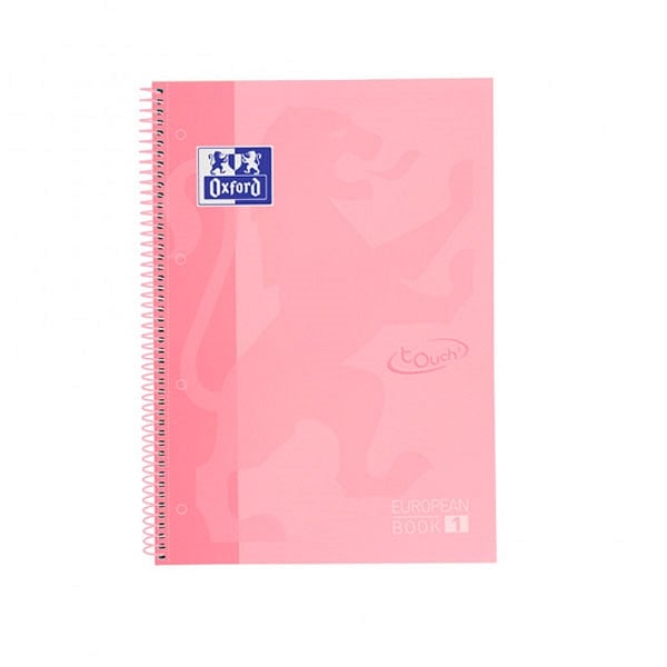 Cuaderno Oxford Touch EuropeanBook 1 A4 80h 90gr Flamingo