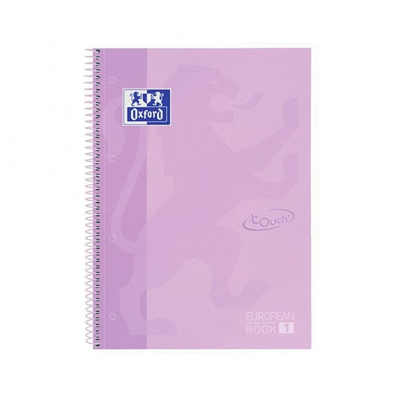 Cuaderno Oxford Touch EuropeanBook 1 A4 80h 90gr Malva