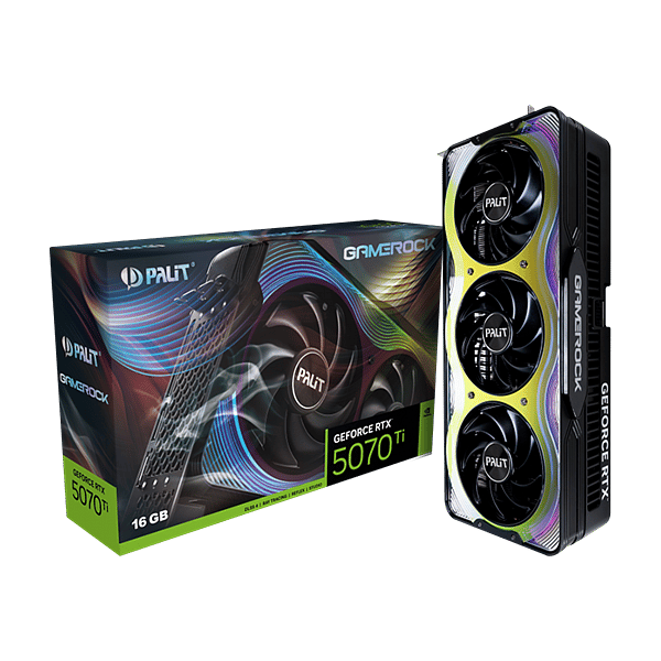 Palit GeForce RTX 5070 Ti GameRock 16GB GDDR7 DLSS4  Tarjeta Gráfica Nvidia