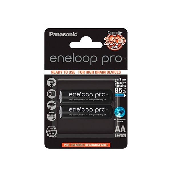 Panasonic Eneloop Pro Mignon AA 2500mAh x2  Pilas