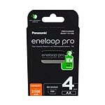 Panasonic Eneloop Pro AA  Pack de 4 pilas 2500mAh  Pilas Recargables NIMH