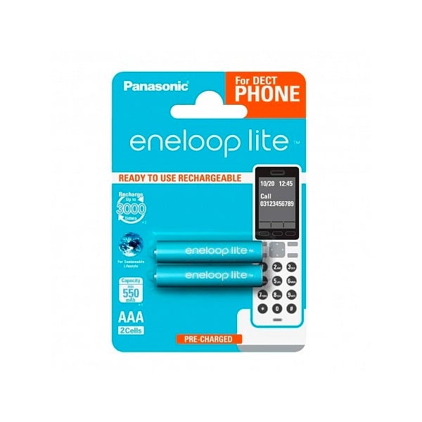 Panasonic Eneloop Lite DECT AAA 550mAh x2  Pilas