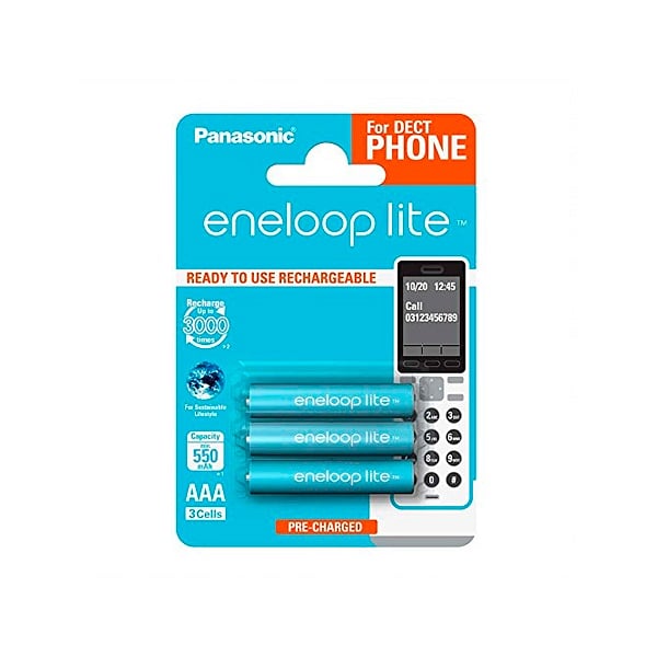 Panasonic Eneloop Lite DECT AAA 550mAh x3  Pilas