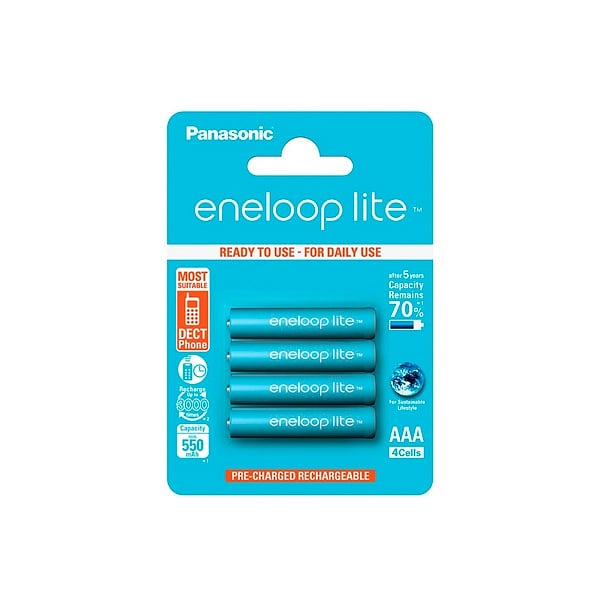 Panasonic Eneloop Lite AAA 550mAh x4  Pilas