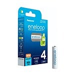 Panasonic Eneloop AAA  Pack de 4 pilas 800mAh  Pilas Recargables NIMH