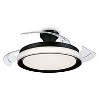PHILIPS Bliss | Ventilador de techo retráctil Negro 35+28W Led