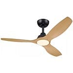 PHILIPS Olas | Ventilador de techo 132cm Negro/Madera Led 24 W