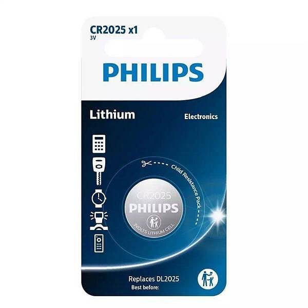 Blister Philips pila botón CR2032P501B Lithium 3V  Pilas