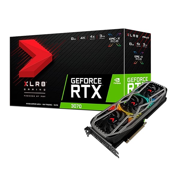 PNY GeForce RTX3070 XLR8 Gaming EpicX RGB 8GB GD6  Gráfica