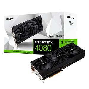 PNY GeForce RTX 4080 Verto Triple Fan 16GB GDDR6X  Tarjeta Gráfica Nvidia