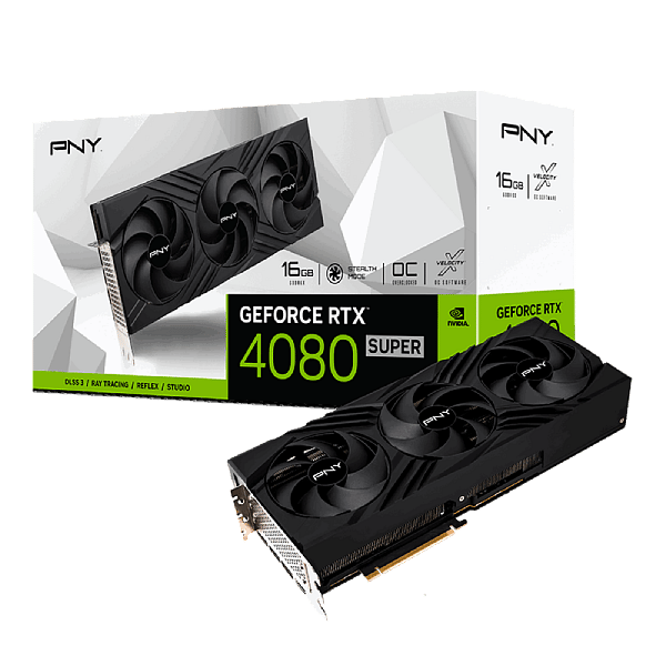 PNY GeForce RTX 4080 Super Verto OC 16GB GDDR6X DLSS3  Tarjeta Gráfica Nvidia