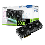 PNY GeForce RTX 5080 OC Triple Fan 16GB GDDR7 DLSS4  Tarjeta Gráfica Nvidia