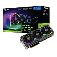 PNY GeForce RTX 5080 ARGB OC Triple Fan 16GB GDDR7 DLSS4 | Tarjeta Gráfica Nvidia