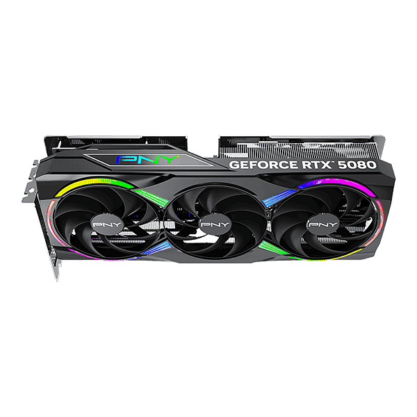 PNY GeForce RTX 5080 ARGB OC Triple Fan 16GB GDDR7 DLSS4  Tarjeta Gráfica Nvidia