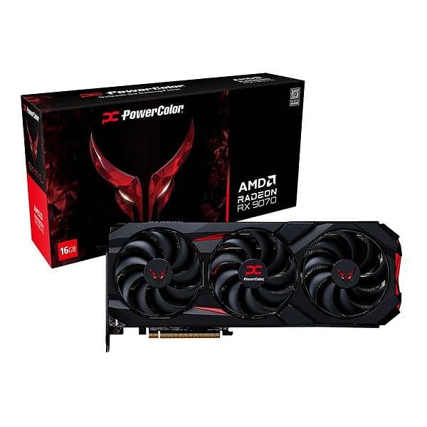 PowerColor Radeon RX 9070 Red Devil OC 16GB GDDR6 RDNA4  Tarjeta Gráfica AMD