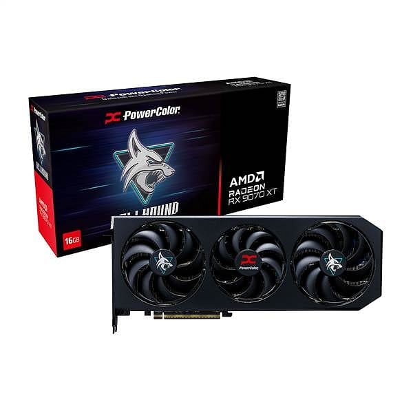 PowerColor Radeon RX 9070 XT Hellhound OC 16GB GDDR6 RDNA4  Tarjeta Gráfica AMD