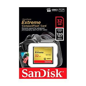 SanDisk Extreme 32GB 120MBs 85MBs  Tarjeta CompactFlash