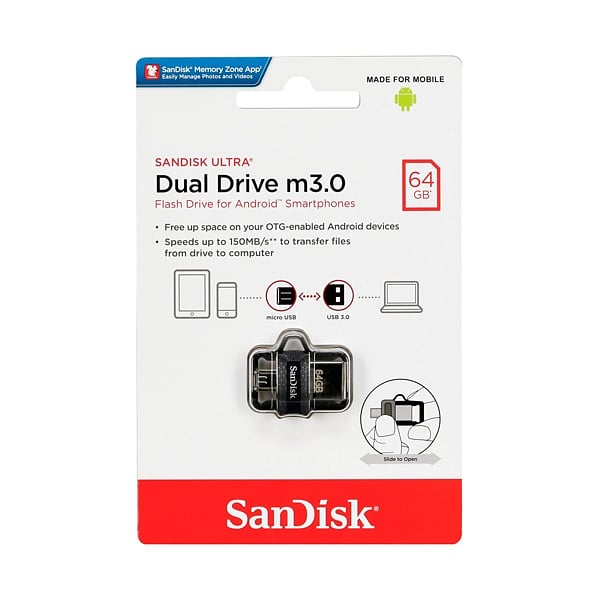 SanDisk Ultra Dual Drive m30 USB 30 64GB  PenDrive
