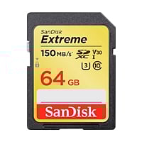 SanDisk Extreme 64GB 150MB/s V30 UHS-I U3 - Tarjeta SD