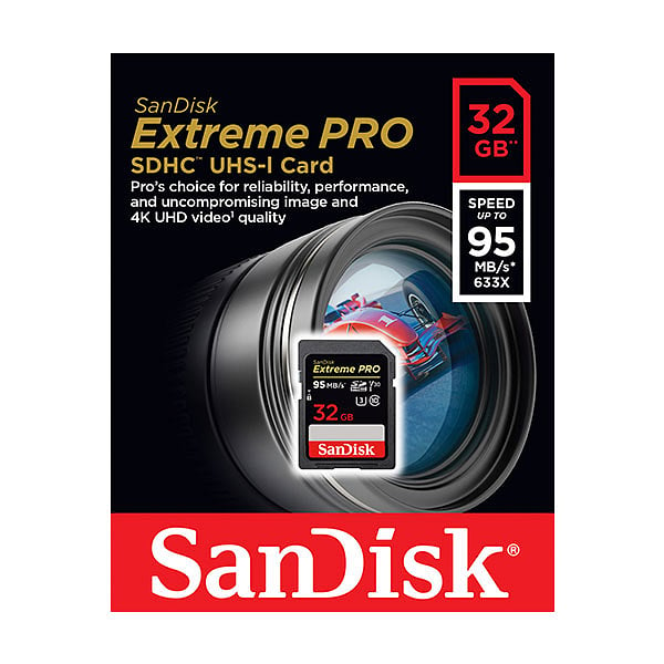 SanDisk Extreme Pro 32GB 95MBs 90MBs  Tarjeta SD