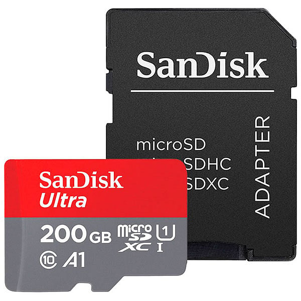 SanDisk Ultra Android 200GB 100MBs cadapt Tarjeta microSD