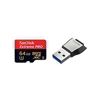 SanDisk Extreme Pro 64GB 275MB/s + USB3 - Tarjeta microSD