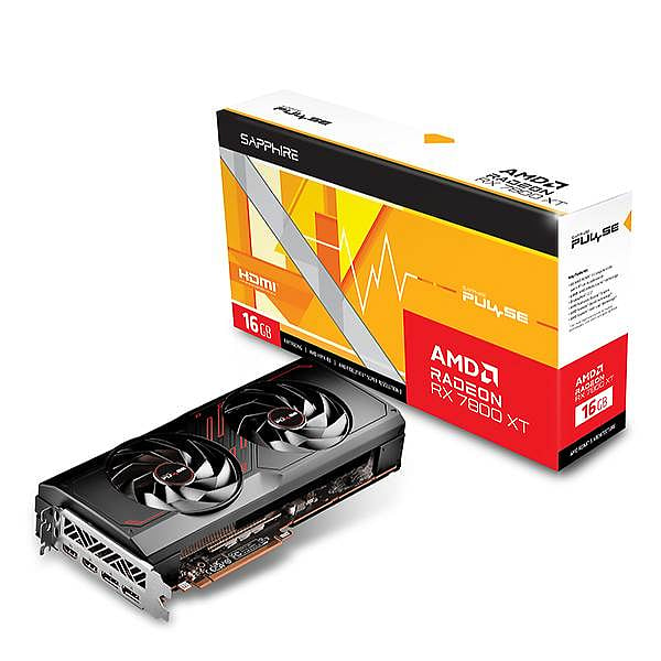 Sapphire Radeon RX 7800 XT Pulse Gaming  16GB GDDR6  Tarjeta Gráfica AMD