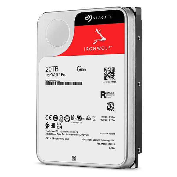 Seagate IronWolf Pro 20TB  Disco Duro 35 7200 RPM 256MB SATA