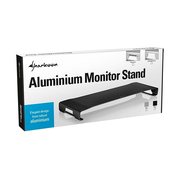 Sharkoon Aluminium Monitor Stand Negro  Accesorio