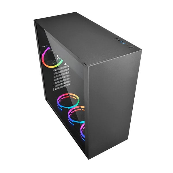 Sharkoon Puer steel negra ATX con ventiladores RGB  Caja