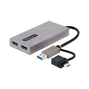 StarTechcom Adaptador Convertidor USB 30 a 2 Pantallas HDMI WindowsMac