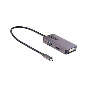 StarTechcom Adaptador de Vídeo USBC HDMIVGADVI 4K 60Hz Aluminio