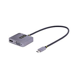 StarTechcom Adaptador de Vídeo USB C a HDMIVGA 4K HDR PD 30 de 100W