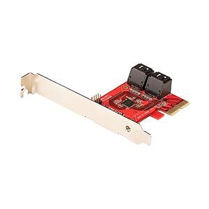 StarTechcom Tarjeta PCIe de 4 Puertos Controladora SATA 6Gbps ASM1164