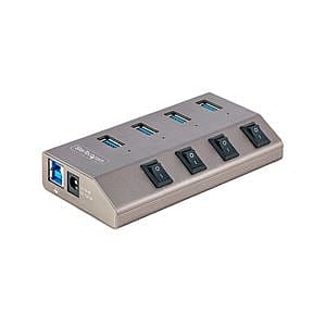 StarTechcom Hub Concentrador USBC de 4 Puertos con Interruptores
