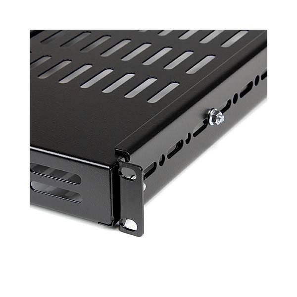 StarTechcom Estante Fijo para Rack con Profundidad Ajustable 1U