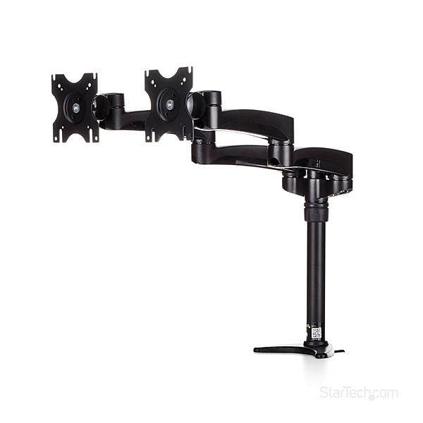 StarTechcom Brazo Articulado de 2 Monitor Soporte con Mastil para Mesa