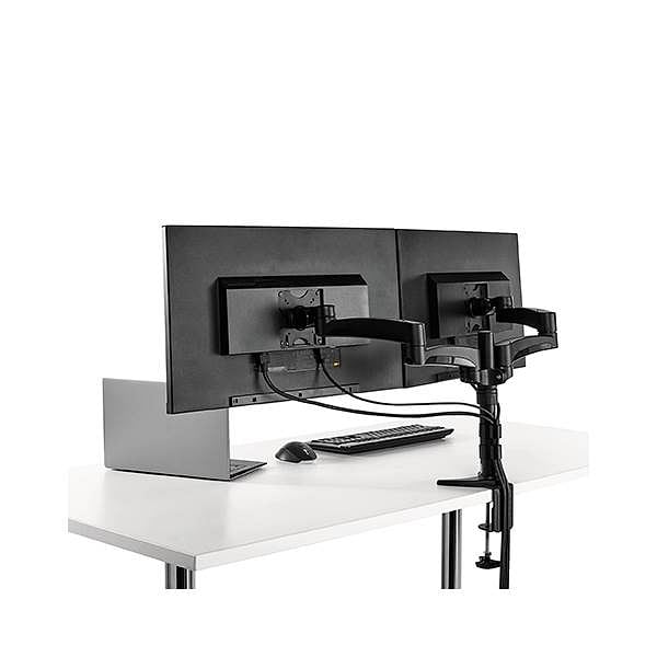 StarTechcom Brazo Articulado de 2 Monitor Soporte con Mastil para Mesa