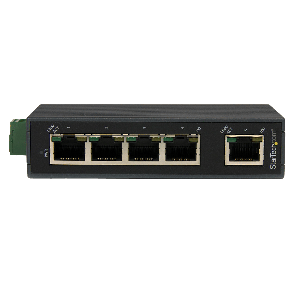 StarTechcom Ethernet 5P 10100 carril DIN  Switch