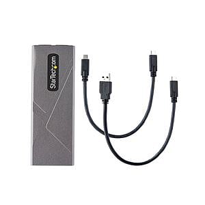 StarTechcom Caja Externa USBC para NVMe o SSD M2 PCIESATA  NGFF