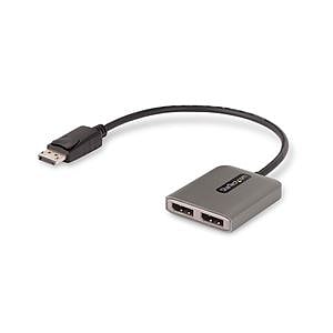 StarTechcom Hub Multiplicador MST de 2 Puertos DisplayPort  Divisor DP