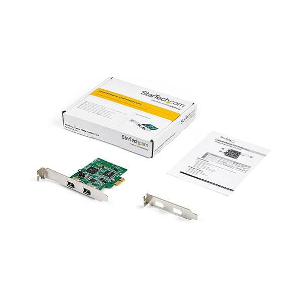 StarTechcom Tarjeta PCI Express de 2 Puertos FireWire  1394a