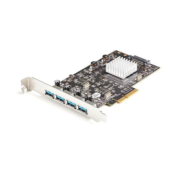 StarTechcom Tarjeta PCI Express USB 32 Gen 2 de 4 Puertos 2 Chipsets