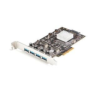 StarTechcom Tarjeta PCI Express USB 32 Gen 2 de 4 Puertos 2 Chipsets
