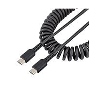 StarTech.com Cable de 1m de Carga USB C, USB Tipo C Rizado USB 2.0