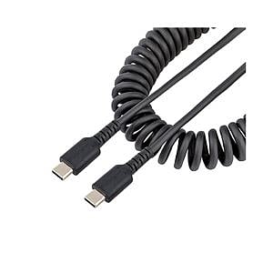 StarTechcom Cable de 50cm de Carga USB C USB Tipo C Rizado USB 20