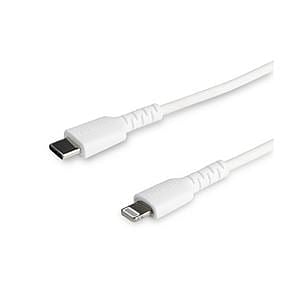 StarTechcom Cable USBC a Lightning Resistente de 1 m  de Color Blanco