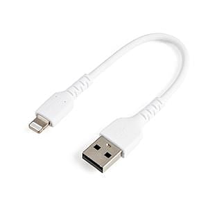 StarTechcom Cable USBA a Lightning Resistente de 15 cm  Color Blanco