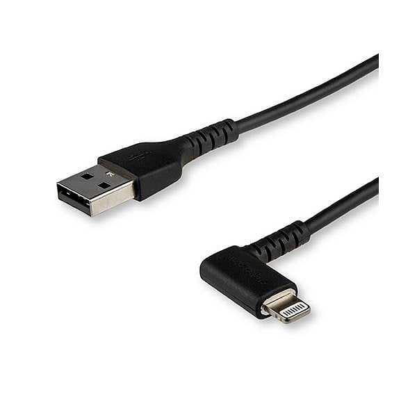 StarTechcom Cable USBA a Lightning Acodado de 1 m  Color Negro